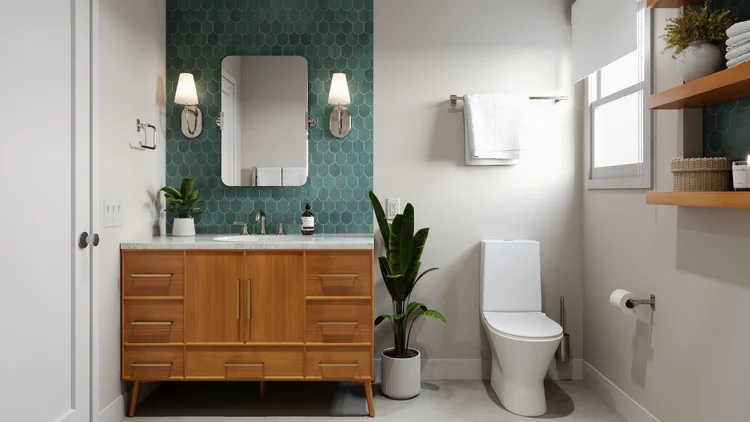 Burbank Transitional Bathroom